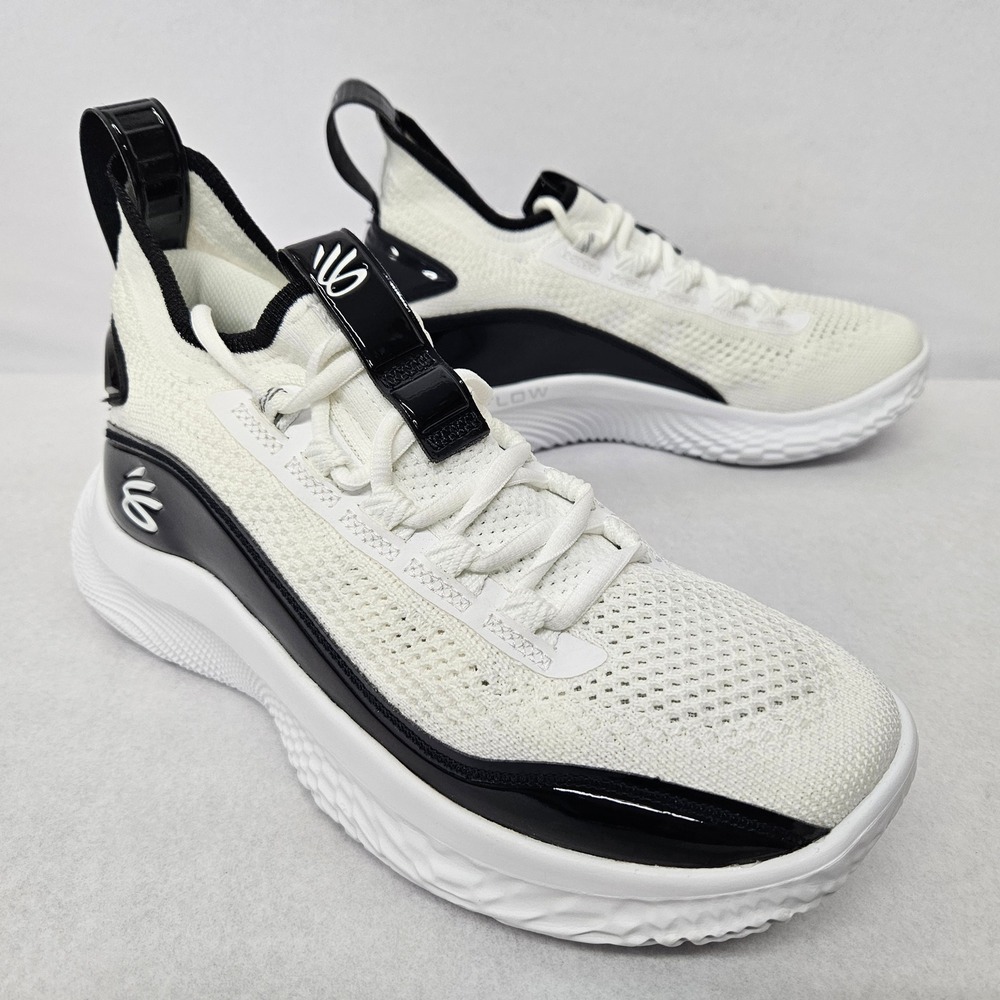 Under Armour Men's Team Curry 8 NM Basketball Shoes 3024785-111 White Black Sz 7